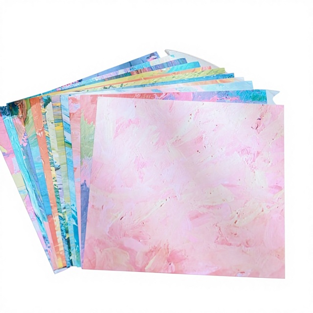 DIY Judy Handmade Single-Sided Printed Pure Oil Painting Journal Background Material Paper 160G 12 Sheets/Set 22004