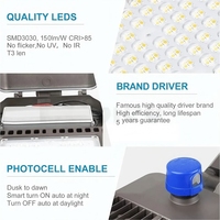 Lampadaire LED extérieur personnalisé OEM 100W 150W 200W pour zone publique, parking, usage commercial et industriel