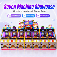 Machine à poussoir de pièces de monnaie, directement de l'usine, pour parcs d'attractions et divertissement, machine d'arcade à monnayeur, 7 joueurs, avec fonction bonus