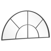 Moderne Décoratif Taille Personnalisée Noir Métal Arche Fenêtre Miroir Mural Chine Miroir Usine espejos decorativos