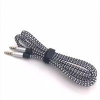 Câble Audio tressé en Nylon 1.5 m 3m câble AUX en nylon coloré métal 3.5 à 3.5 mâle