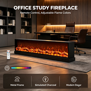 Chimenea Electrónica con Llama Simulada 3D Personalizada - Estufa de Calefacción Integrada para Decoración de Sala de Estar - Product Image 1