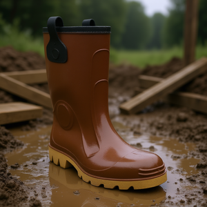 Botte de sécurité en PVC marron Ttake Tronchetto taille 42 avec semelle en crêpe - Product Image 3