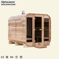 Saunas modernes carrés d'extérieur à chauffage au bois, sauna mobile, maison conteneur en bois massif