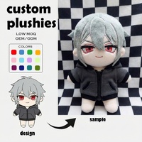 Fabricant de jouets en peluche personnalisés : Conception de jouets en peluche Chibi Anime à cheveux gris, Cadeaux pour piscine, Jouet moelleux, Vêtements de poupée personnalisés