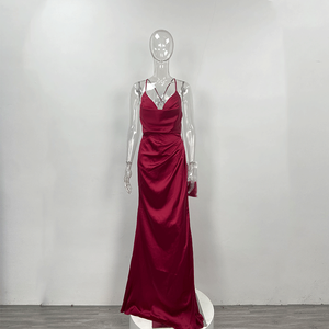 カスタムOem高品質の女性のイブニングウエディングドレススリップイブニングドレスマキシパーティードレス - Product Image 3