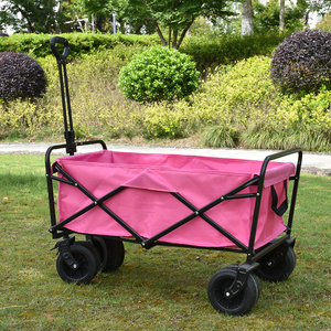 Carrito Plegable para Picnic y Camping, Carrito de Playa Plegable con Ruedas Anchas, Freno de Estacionamiento, 100 kg de Capacidad - Product Image 3
