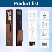 Interphone intelligent à reconnaissance faciale 3D avec serrure automatique et empreinte digitale, compatible portes en bois - Visiteur numérique Tuya Wi-Fi