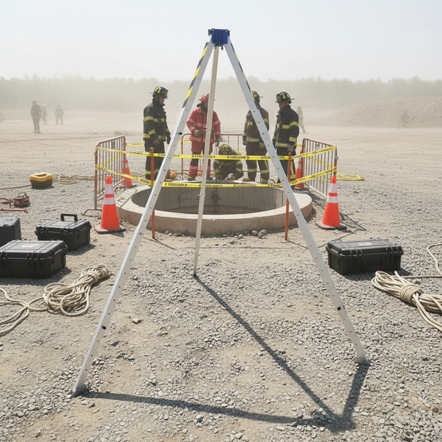 Rescue Tripod Aluminum Alloy Lifting Tripod with Winch