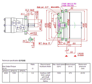 Reductor de transmisión de cabrestante planetario Reductores de velocidad de cajas de cambios Categoría de producto - Product Image 3
