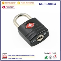 Cadenas TSA8064 sécurisé en métal avec clé, universel et durable, pour bagages de voyage, valises, aéroports et casiers de gym