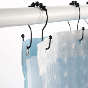 Kim Loại Đôi Đen Shower Curtain <span class=keywords><strong>Hooks</strong></span> Đối Với Curtain - Product Image 5