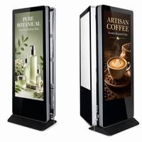 Affichage numérique double face, totem publicitaire sur pied à double écran pour intérieur, lecteur multimédia intelligent WiFi UHD 4K