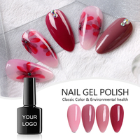 Collection transparente de jade nude populaire échantillon gratuit nudiste de couleur OEM marque privée logo vernis gel couleur jade