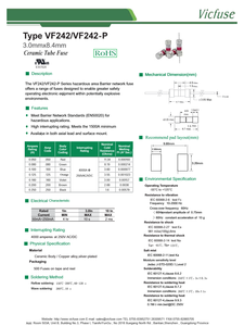 Fusible Cerámico Certificado RoHS de 3.0x8.4mm para Áreas Peligrosas, Fusibles de 4000A de Capacidad de Ruptura VF242 250V para Electrónica Explosiva - Product Image 5