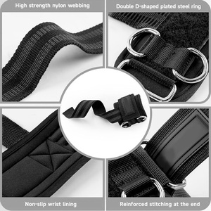 สายรัดข้อมือแบบหนาพิเศษ รองรับแรงกระแทกได้ดี พร้อมโลโก้สั่งทำพิเศษ มีห่วงรูปตัว D สำหรับยกน้ำหนักและฝึกซ้อมในยิม - Product Image 5