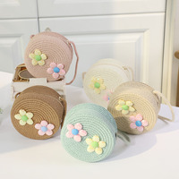 Sac bandoulière portable tissé à la main pour enfants style bohème, jolie pochette porte-monnaie pour enfants, collection printemps-automne, vente en gros