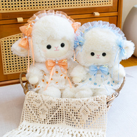 Peluche Mouton Crème Adorable en Gros, Jouet Doux en Coton PP, Poupée en Peluche pour Filles, Cadeau d'Anniversaire pour Enfants, Décoration Maison
