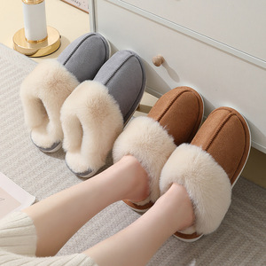 Inverno caldo interno ed esterno <span class=keywords><strong>pantofole</strong></span> di cotone con fodera in pelliccia sintetica bocca pelosa <span class=keywords><strong>pantofole</strong></span> per la casa per le coppie - Product Image 3