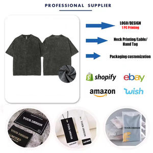 T-shirts en coton 220 g/m² personnalisés pour hommes, coupe ample, col rond, imprimés, motif uni, t-shirts à col rond pour garçons - Product Image 6