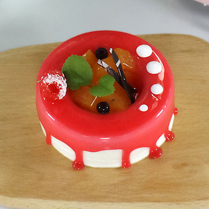 Gâteau factice de haute qualité en PU pour la décoration de fêtes, aliments factices miniatures pour présentation - Product Image 4
