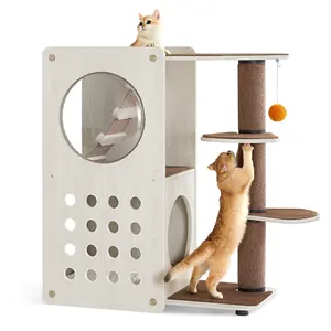 Feandrea थोक पालतू खिलौना पालतू बिल्ली फर्नीचर लक्जरी पालतू प्रेमी उपहार टॉवर घरों scratcher चढ़ाई बिल्ली पेड़