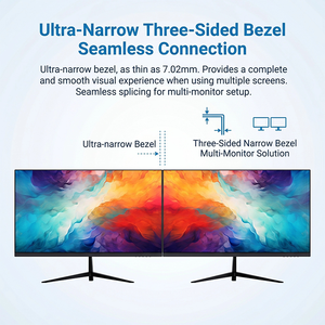Nouvel écran 27 pouces IPS 75Hz FHD 1920x1080 sans cadre, sans scintillement, angle de vision de 178° pour ordinateur de bureau VGA, 99% SRGB - Product Image 3
