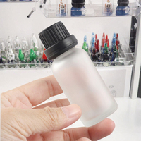 Flacon compte-gouttes en verre givré pour sérum cosmétique, huile essentielle, conteneur de 5 ml, 10 ml, 15 ml, 20 ml, 30 ml, 50 ml, 100 ml