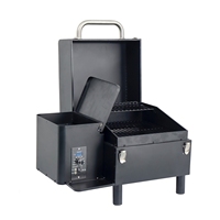 Barbecue Électrique Professionnel pour Légumes, Grill Commercial à Charbon de Bois avec Fumoir à Granulés et Trémie d'Alimentation Automatique pour la Cuisson BBQ