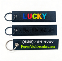 Porte-clés en tissu brodé avec logo personnalisé, patch tissé, anneau porte-clés, broderie, étiquettes en sergé pour clés