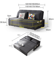 Canapé-lit pliant sur mesure pour projet de chambre d'hôtes de décorateur d'intérieur, commande en gros, directement de l'usine, mobilier de luxe