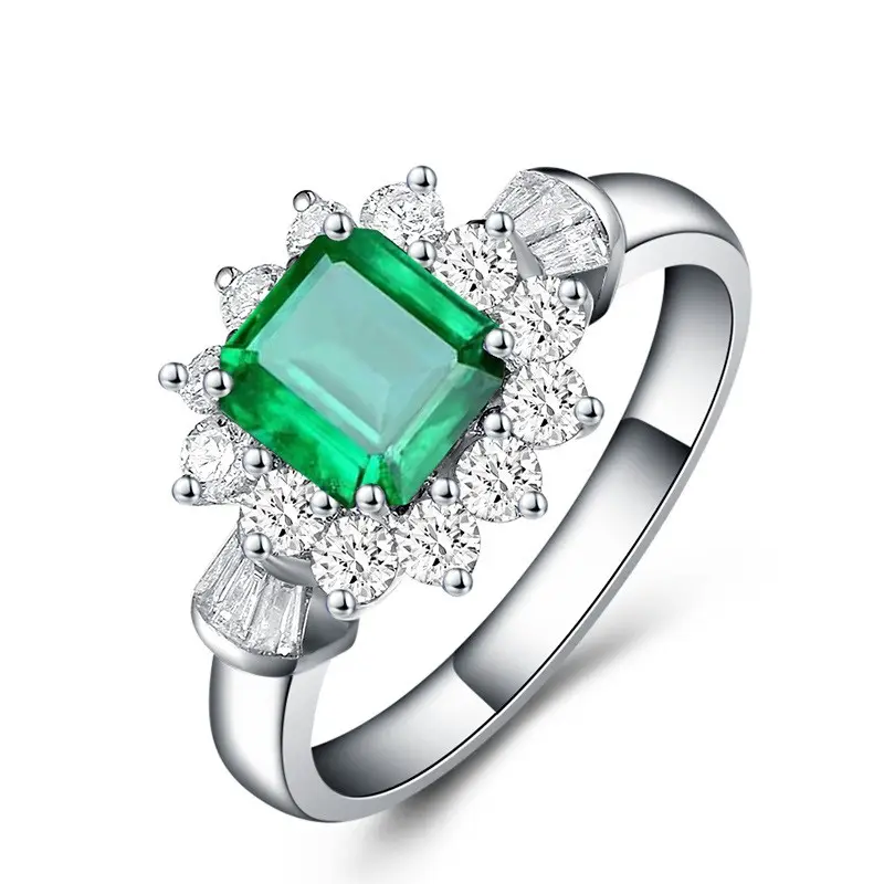 Huitan Square Blue Series Stone anelli da donna accessori minimalisti semplici mignolo anello elegante anelli di fidanzamento per gioielli