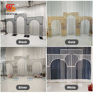 LEDA Party Stage Decor Backdrop Detachable <b>Frame</b> Black Backdrop Stand Iron Square Three-piece Set <b>Arch</b> for Wedding - Product Image 3