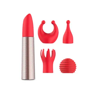 Mini vibromasseur à balle rouge de remplacement puissant, jouet sexuel féminin, vibrateur de rouge à lèvres en métal, taille de batterie pour femmes