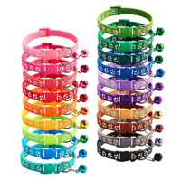 Collier pour animaux de compagnie en acrylique couleur bonbon avec clochette et boucle de fermeture pour chiens et chats – Plusieurs couleurs – Fournisseur en gros