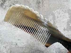 Handmade Buffalo Horn <b>Hair</b> <b>Comb</b> Smooth Wide Tooth Polished Natural Horn <b>Comb</b> <b>For</b> <b>Men</b> Women Reduces <b>Hair</b> Static & Promotes Shine - Product Image 3