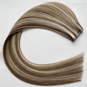 Hot Bán 100% Virtgin Mỏng Cô Gái Tóc Vàng Nổi Bật May Trong Phần Mở Rộng Tóc Không Có Trở Lại Tóc Sẵn Sàng Để Tàu - Product Image 3