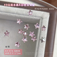 TSZS 5MM Mini Étoiles à Cinq Branches Strass pour Ongles Couleurs Mixtes 9K Cristaux à Dos Pointu Breloques pour Ongles Décoration Manucure DIY
