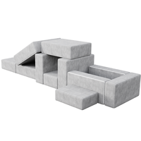 Ensemble de canapés modulaires sectionnels uniques en mousse et tissu compressé, 12 pièces, design moderne pour salon, hôtel, centre commercial