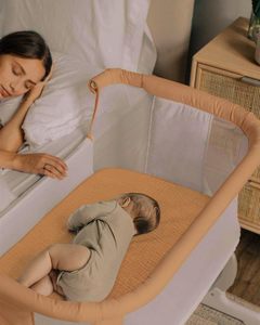 100% coton mousseline bébé lit drap ensemble 2 pièces hypoallergénique doux respirant <span class=keywords><strong>terre</strong></span> <span class=keywords><strong>cuite</strong></span> Beige infantile berceau couverture - Product Image 2