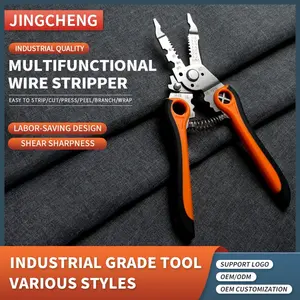 Professional Multi Purpose Fiber Wire Stripper Wire Pliers Crimping Terminal Wire Stripping Pliers