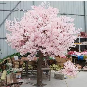 Arbre artificiel en fleurs de cerisier rose multi-tailles en plastique, décorations faites à la main durables pour mariage, Noël, Nouvel An, Saint-Valentin - Product Image 3