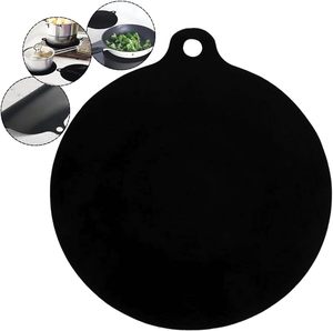 Tapis de protection pour cuisinière à induction en silicone noir pur de qualité alimentaire, résistant aux hautes températures, antidérapant et isolant thermique - Product Image 1