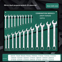 Miroir clé à double usage 6-22 pièces clés à main fabricant prix clés à anneau combinaison clé à cliquet trousse à outils ensemble