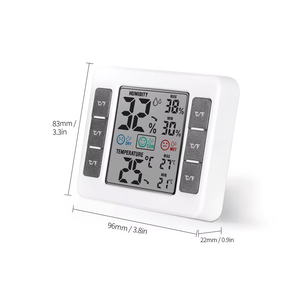 Thermo-hygromètre numérique LCD personnalisé avec logo, magnétique, <span class=keywords><strong>pour</strong></span> bureau/mur, en plastique, <span class=keywords><strong>pour</strong></span> cuisine, réfrigérateur, usage domestique intérieur - Product Image 2