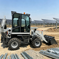Chargeuse-pelleteuse diesel 4x4 de fabrication chinoise pour l'entretien des vergers, avec pneus tout-terrain