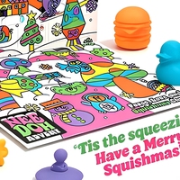 Calendrier de l'Avent Squishmas : Boîte Mystère de Compte à Rebours des Fêtes, Coffret Cadeau avec 13 Mini-Animaux Squishy, Thème Océan Sous-Marin, Ensemble de Jouets