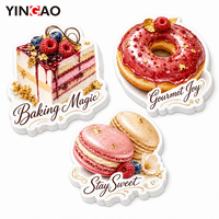 Autocollants de boulangerie découpés sur mesure, imperméables, adhésifs de qualité professionnelle, autocollants en vinyle de toutes formes pour l'emballage des boulangeries et pâtisseries