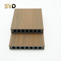 Planches de terrasse en composite WPC co-extrudées, imperméables et résistantes aux intempéries, à grain de bois, pour jardin, patio et balcon