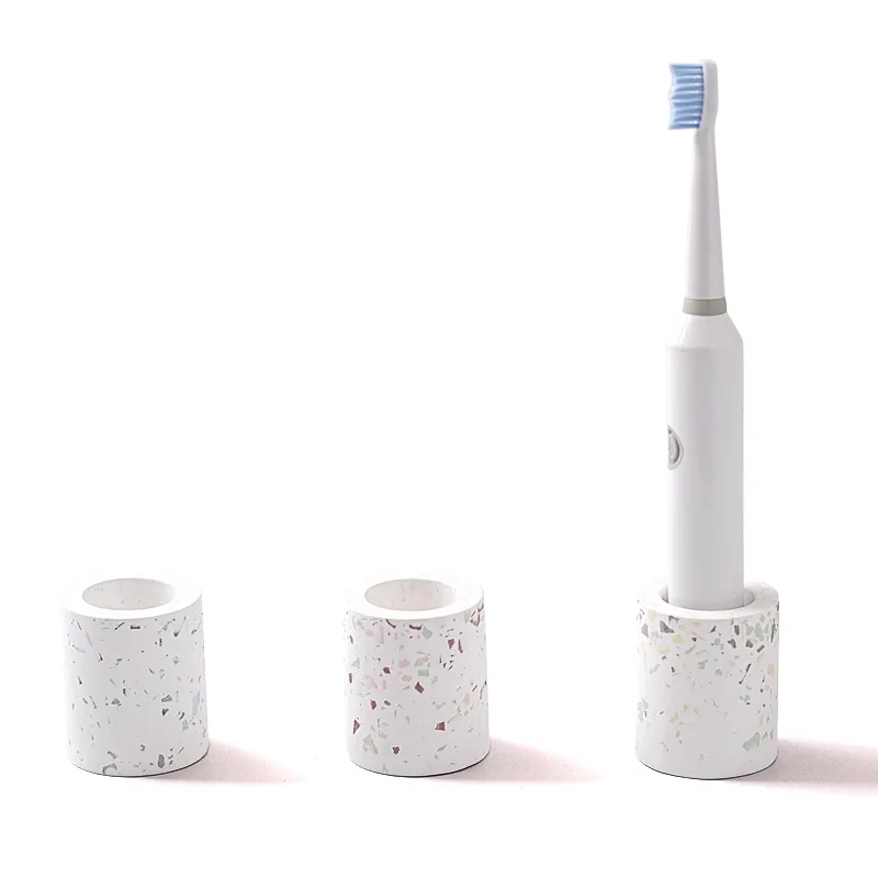 Fast Water Absorption Anti-Bacteria Diatomite Terrazzo Electric Toothbrush Holder